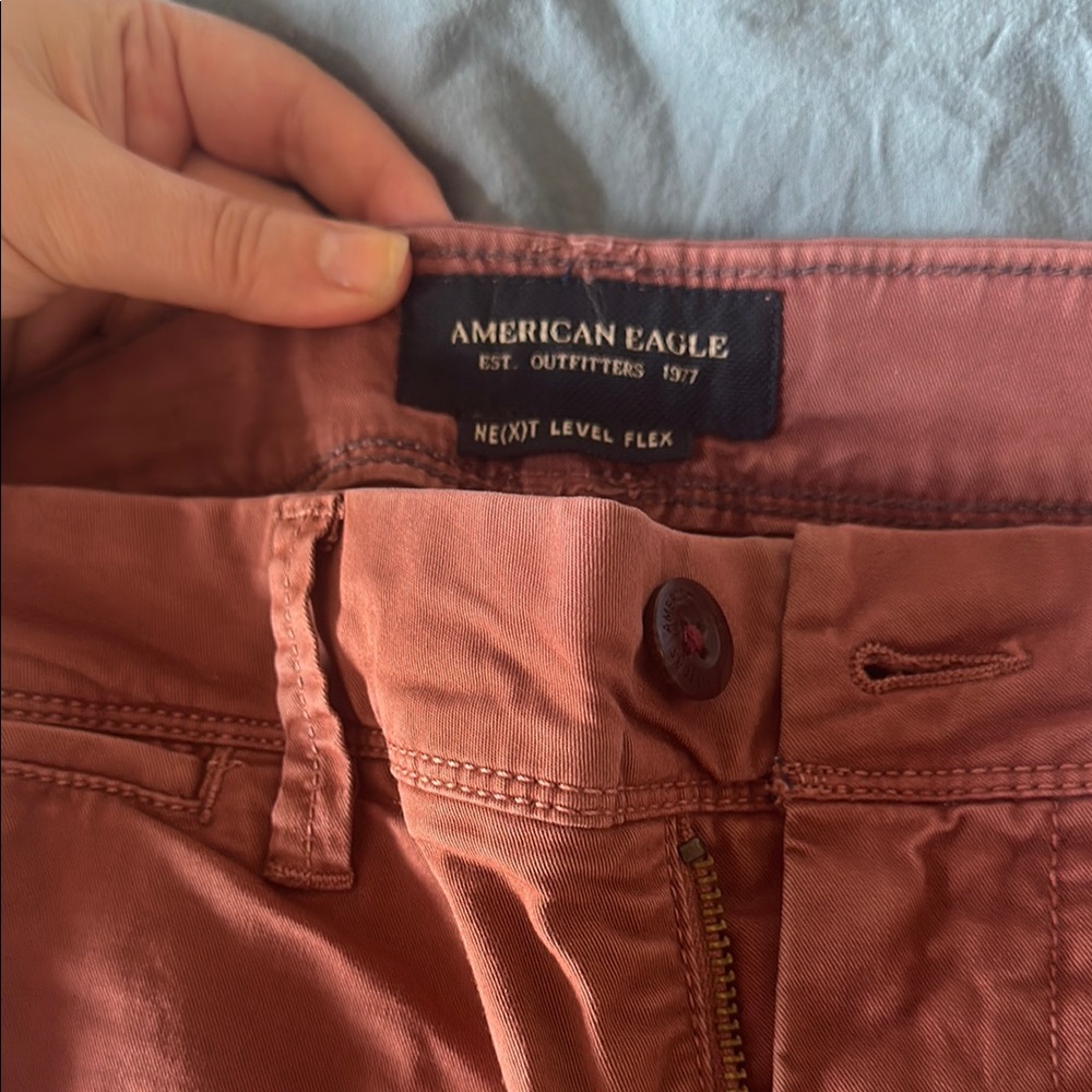 American Eagle Outfitters Slim Brown and Red Jeans